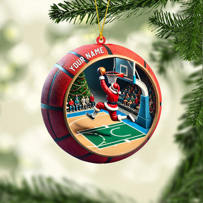 Ball Basketball Decor Christmas Ornament, Personalized Ornament