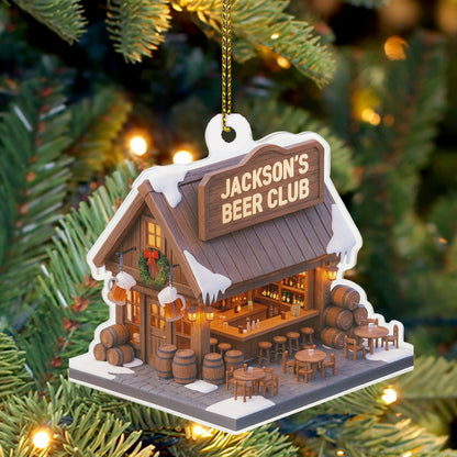Beer Club, Home Decor, Christmas Ornament, Personalized Ornament