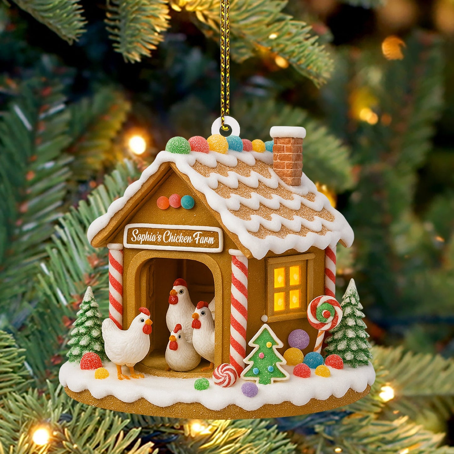 Chicken Farm, Home Decor, Christmas Ornament, Personalized Ornament