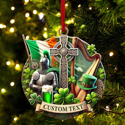 Custom Name Ireland Ornament, Christmas Gift for Ireland Lover