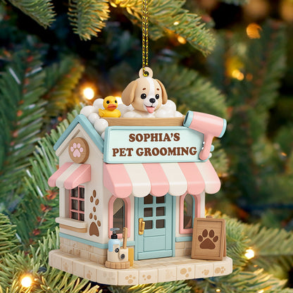 Christmas Pet Grooving, Home Decor, Christmas Ornament, Personalized Ornament