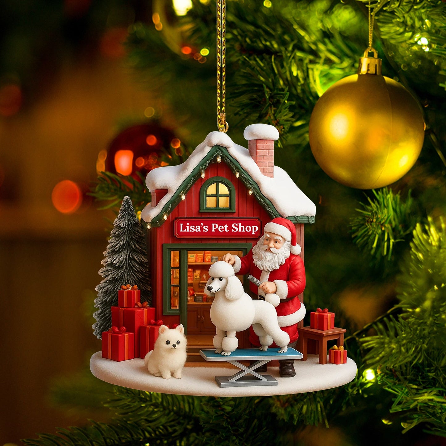 Christmas Pet Shop, Home Decor, Christmas Ornament, Personalized Ornament