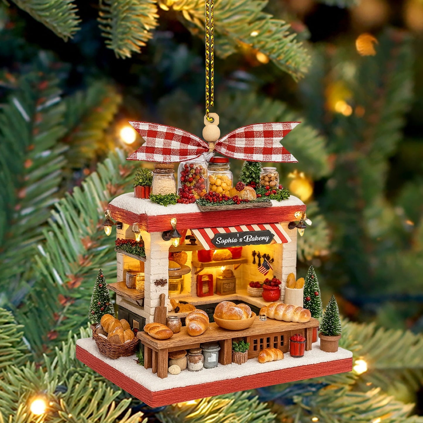 Bakery, Home Decor, Christmas Ornament, Personalized Ornament
