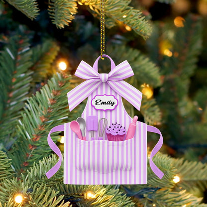 Apron Christmas, Home Decor, Christmas Ornament, Personalized Ornament