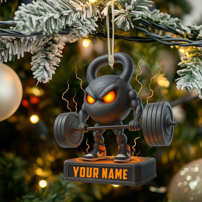 Weightlifting, Home Decor, Christmas Ornament, Personalized Ornament