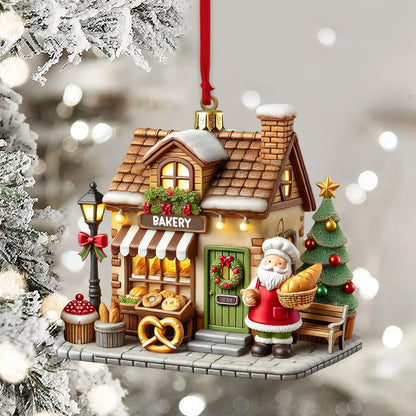 Christmas Bakery Shop Home Decor Christmas Ornament, Personalized Ornament
