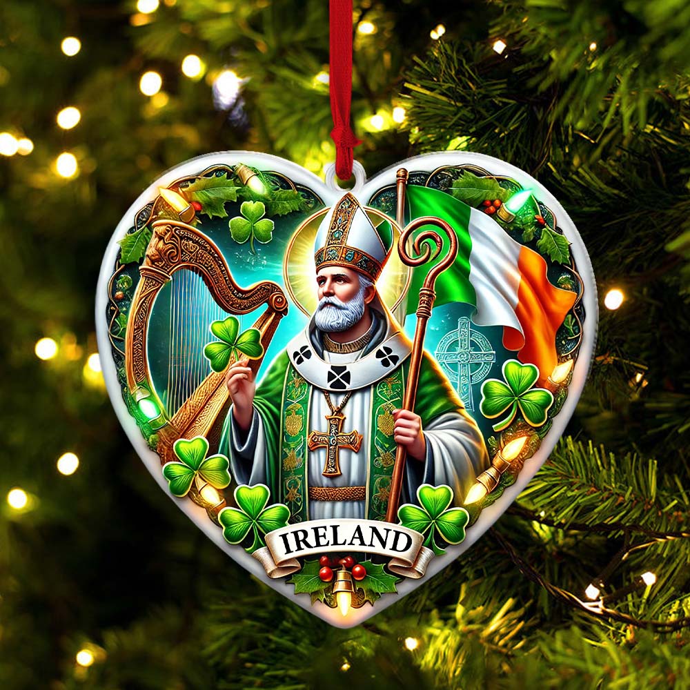Custom Name Ireland Ornament, Christmas Gift for Ireland Lover