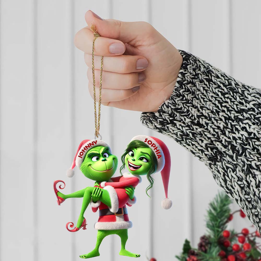 Custom Name Couple Christmas Ornament, Lover Christmas Gift