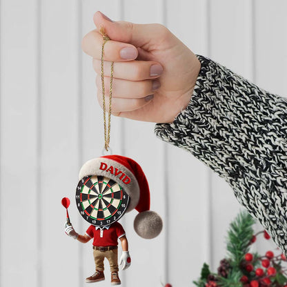 Custom Name Dart Ornament, Christmas Gift Decoration