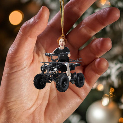 Kid ATV Christmas Home Decor Christmas Ornament, Personalized Ornament