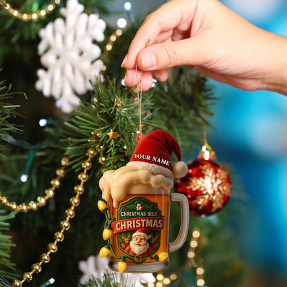 Christmas Beer, Home Decor, Christmas Ornament, Personalized Ornament