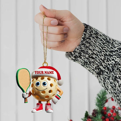 Custom Name Pickleball Ornament, Pickleball Lover Christmas Gift