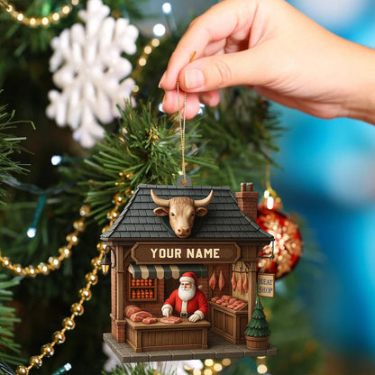 Christmas Beef, Home Decor, Christmas Ornament, Personalized Ornament