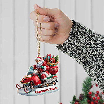 Custom Name Santa Ornament, Christmas Gift Decoration