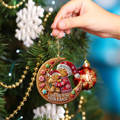 I Love You To The Moon And Back Home Decor Christmas Ornament, Personalized Ornament