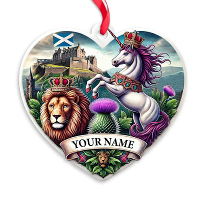 Custom Name Scotland Ornament, Christmas Gift for Scotland Lover