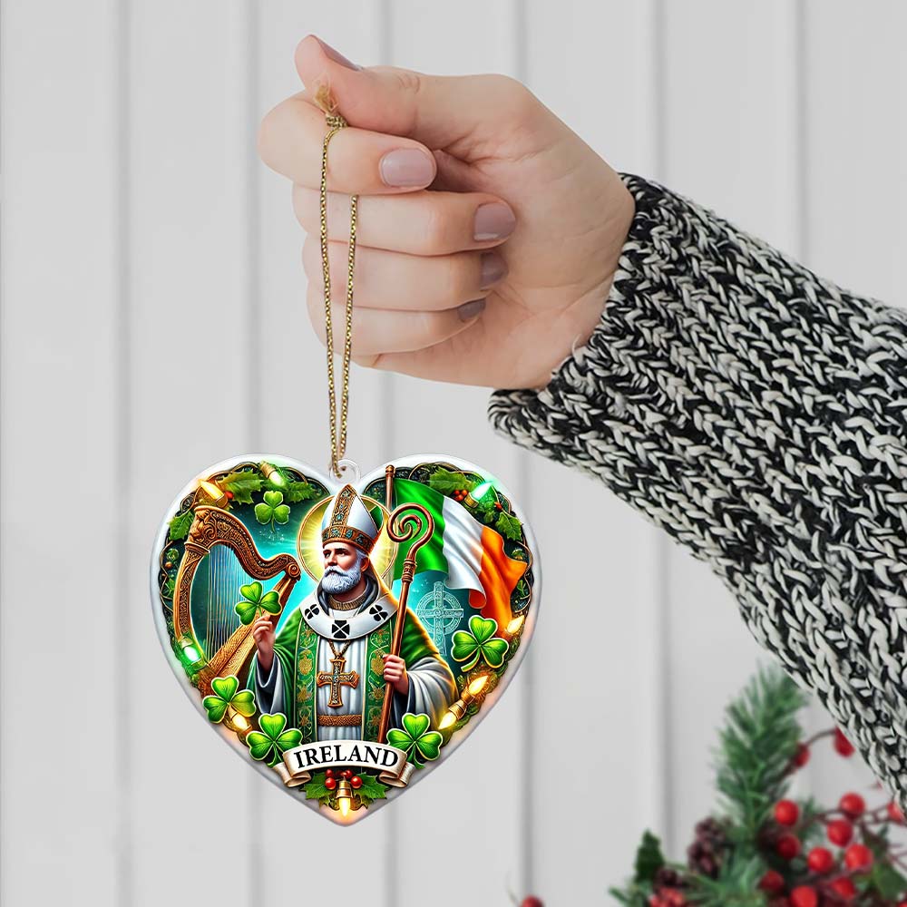 Custom Name Ireland Ornament, Christmas Gift for Ireland Lover