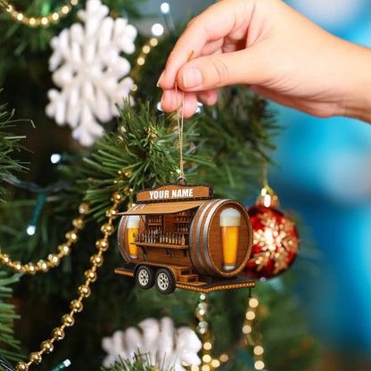 Christmas Beer Shop, Home Decor, Christmas Ornament, Personalized Ornament
