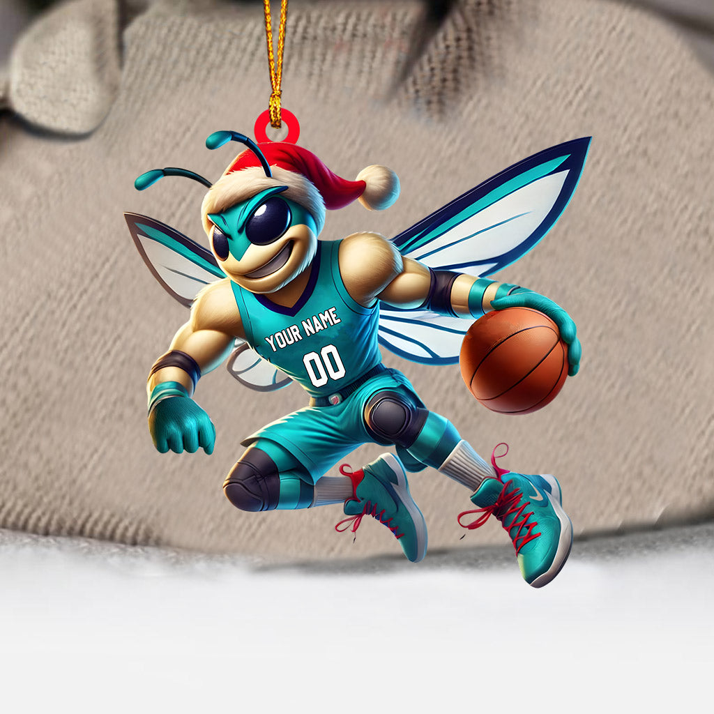 Charlotte Hornets Basketball Christmas Ornament, Personalized Ornament