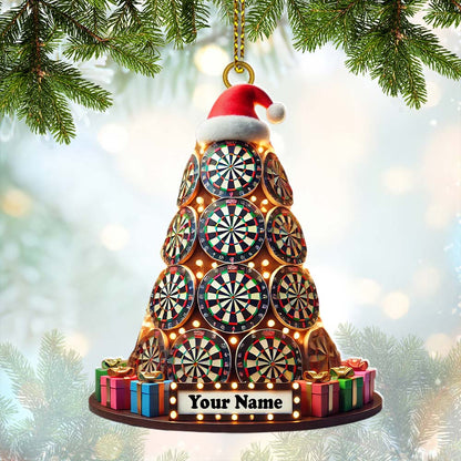 Custom Name Dart Ornament, Christmas Gift Decoration
