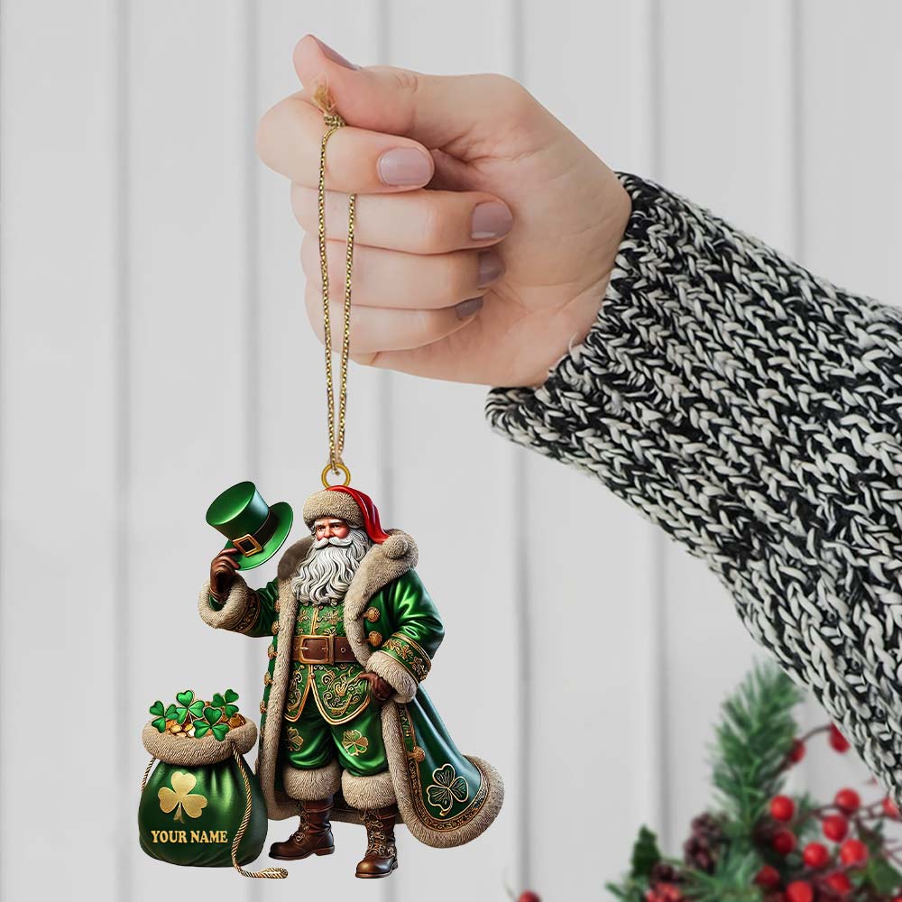 Custom Name Ireland Ornament, Ireland Lover Christmas Gift