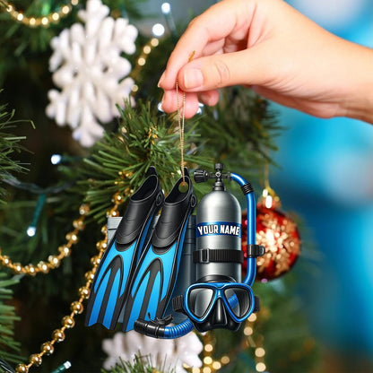 Christmas Diving, Home Decor, Christmas Ornament, Personalized Ornament