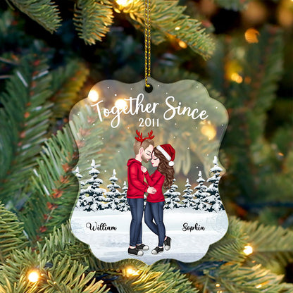 Together Since - Couple Ornament - Custom Appearance, Personalized Acrylic Ornament - Gift For Christmas, Couple Gift, Family Gift