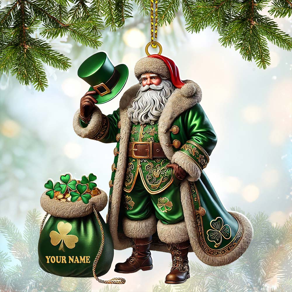 Custom Name Ireland Ornament, Ireland Lover Christmas Gift