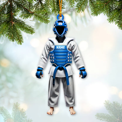 Custom Name Taekwondo Ornament, Taekwondo Christmas Gift