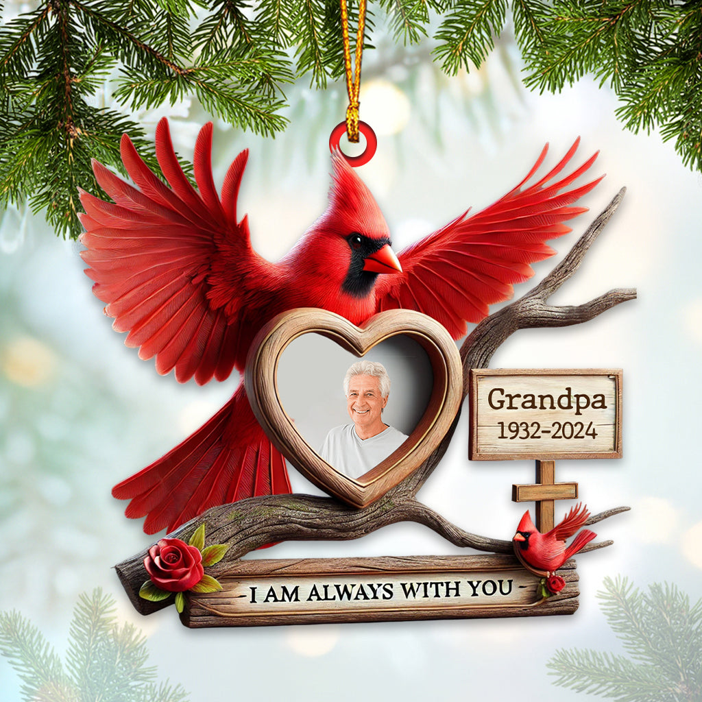 Custom Name and Photo Memorial Ornament, Christmas Tree Sympathy Gifts for Loss of Loved One