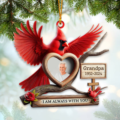 Custom Name and Photo Memorial Ornament, Christmas Tree Sympathy Gifts for Loss of Loved One