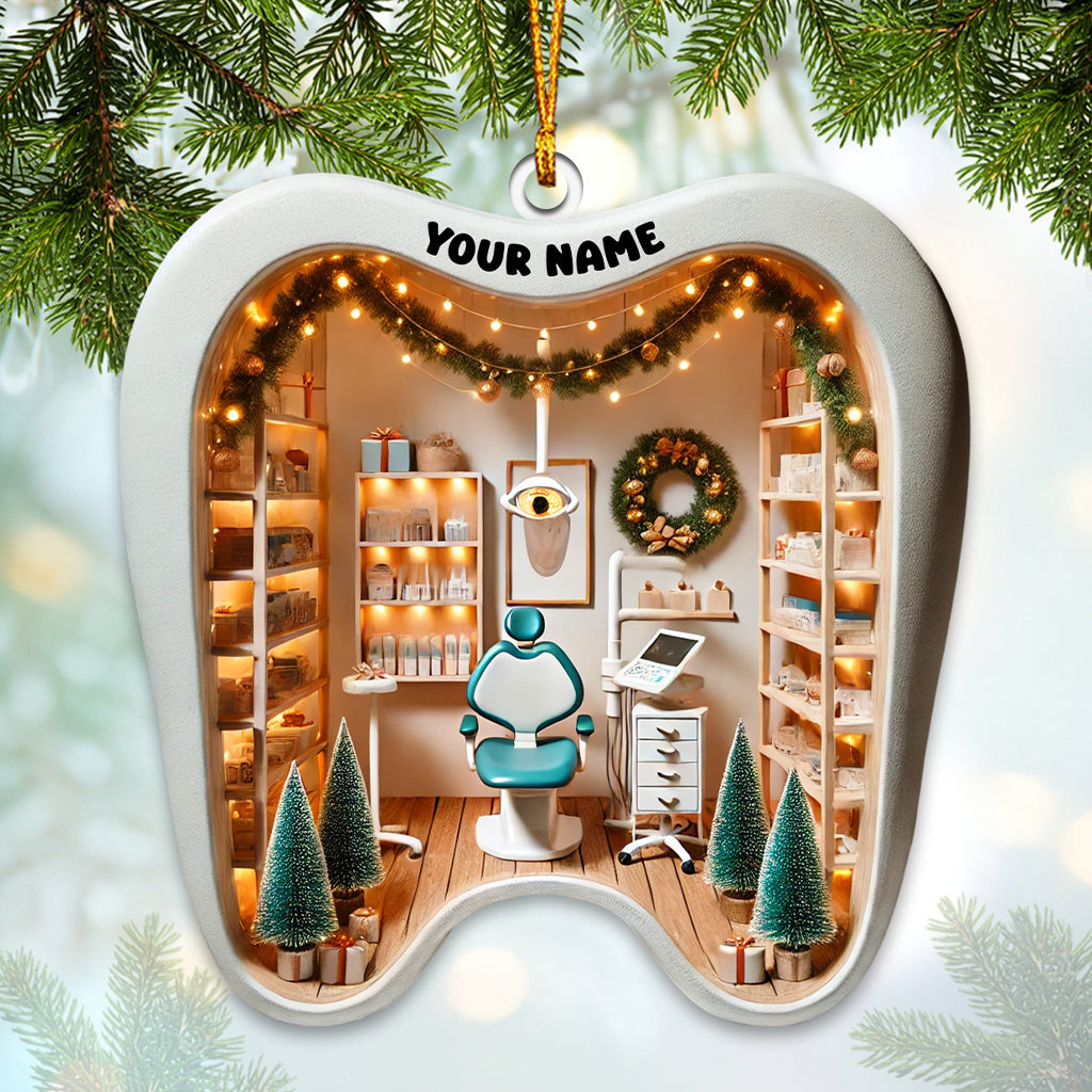 Custom Name Dentist Ornament, Dentist Christmas Gift