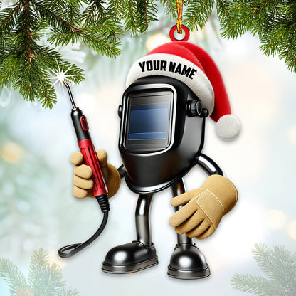 Custom Name Welder Ornament, Welder Christmas Gift