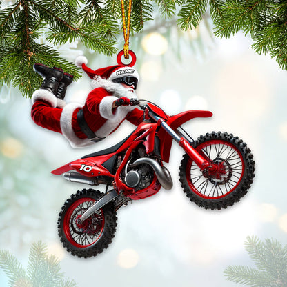 Custom Name Motocross Ornament, Motocross Lover Christmas Gift
