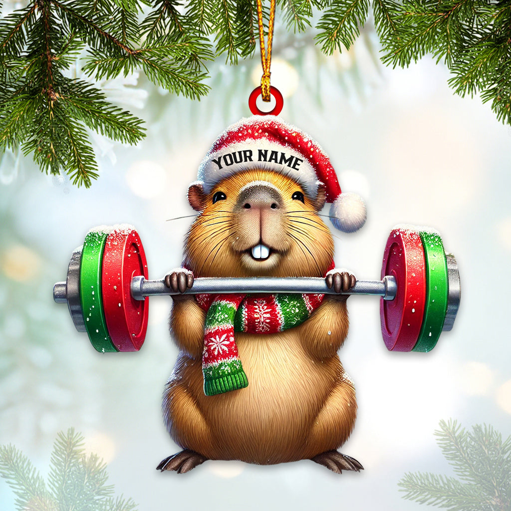 Strong Hamster Home Decor Christmas Ornament, Personalized Ornament