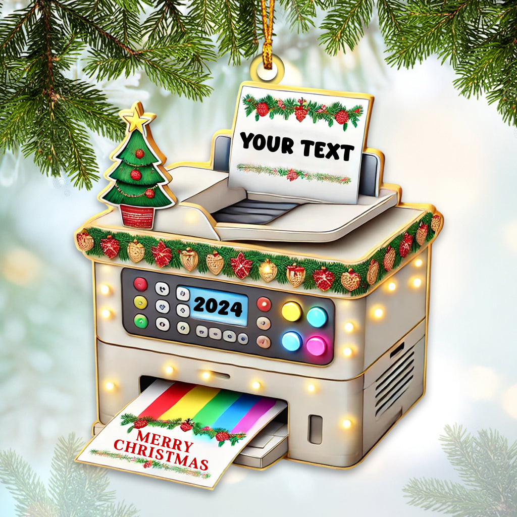 Christmas Fax Machine Home Decor Christmas Ornament, Personalized Ornament