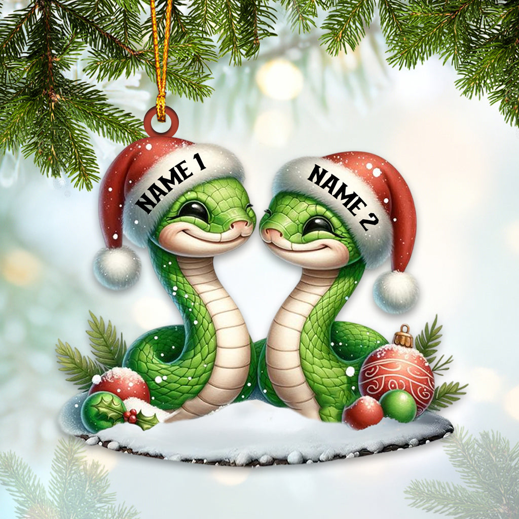 Custom Name Christmas Couple Ornament, Lover Christmas Gift