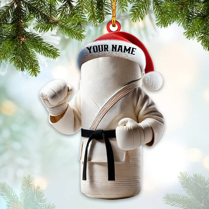 Custom Name Karate Ornament, Karate Christmas Gift