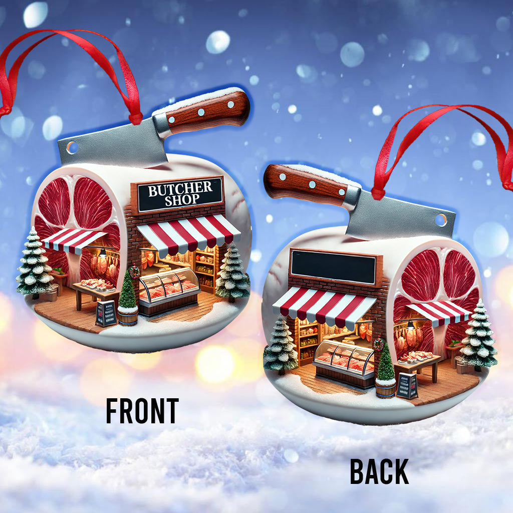 Christmas Butcher Shop Home Decor Christmas Ornament, Personalized Ornament