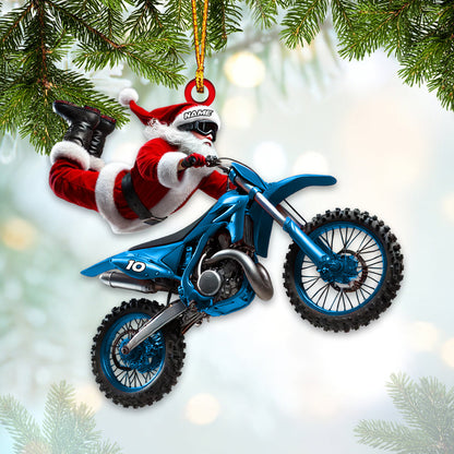 Custom Name Motocross Ornament, Motocross Lover Christmas Gift