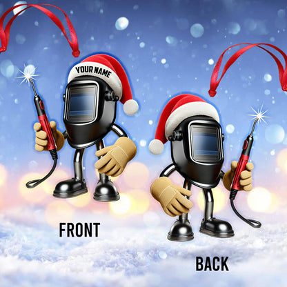 Custom Name Welder Ornament, Welder Christmas Gift