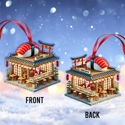 Sushi Shop Home Decor Christmas Ornament, Personalized Ornament