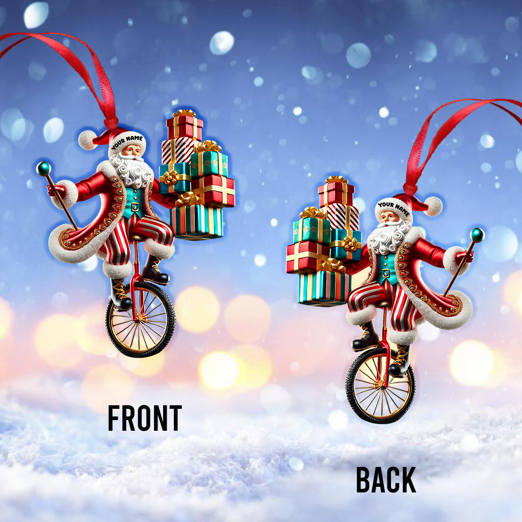 Santa Circus Home Decor Christmas Ornament, Personalized Ornament