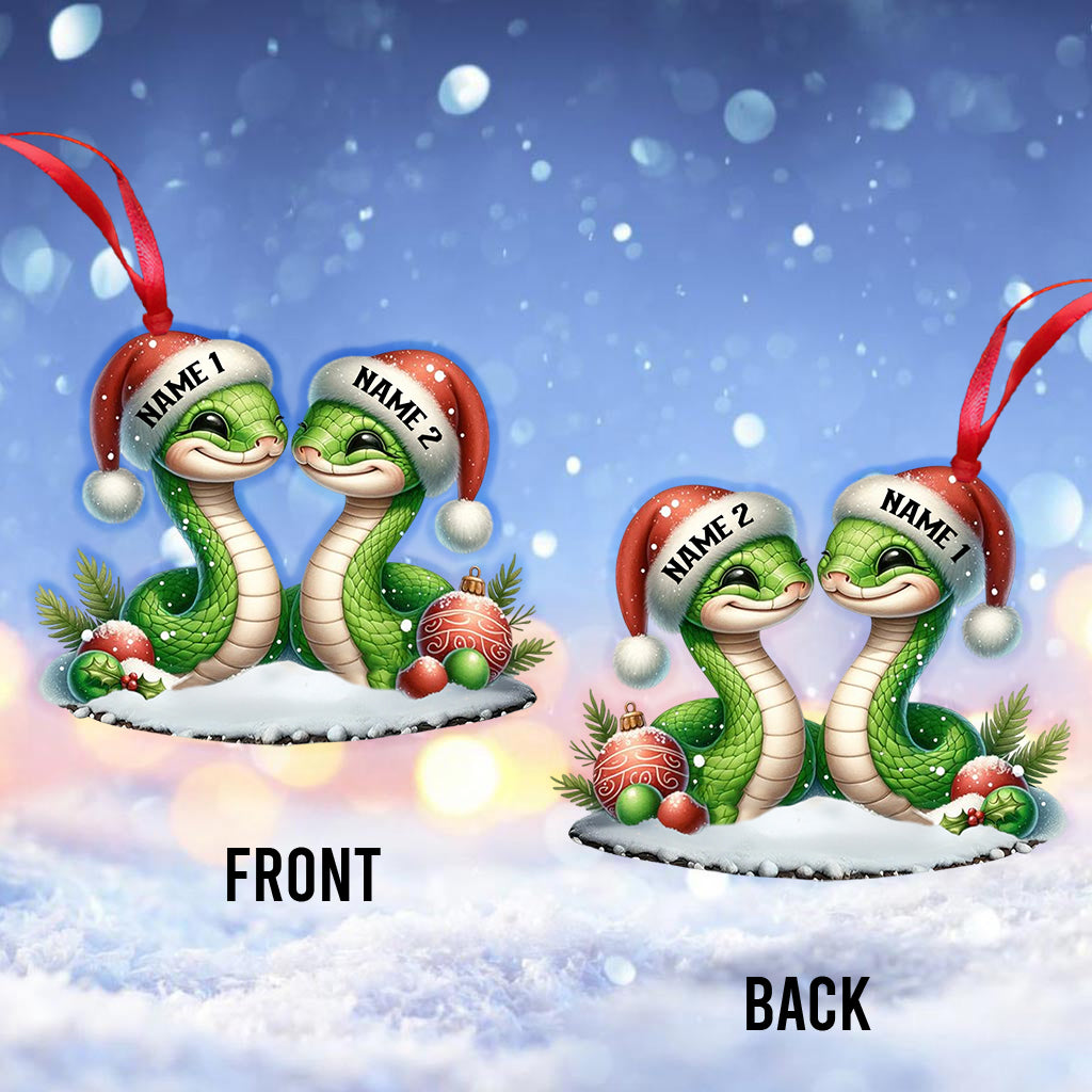 Custom Name Christmas Couple Ornament, Lover Christmas Gift