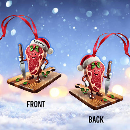 Beef Home Decor Christmas Ornament, Personalized Ornament