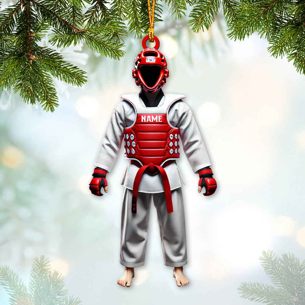 Custom Name Taekwondo Ornament, Taekwondo Christmas Gift