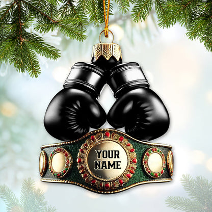 Custom Name Boxing Champion Ornament, Boxing Lover Christmas Gift