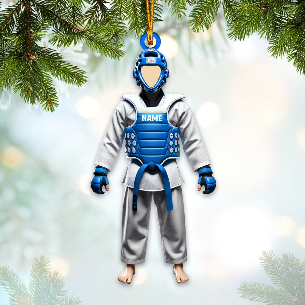 Custom Name Taekwondo Ornament, Taekwondo Christmas Gift