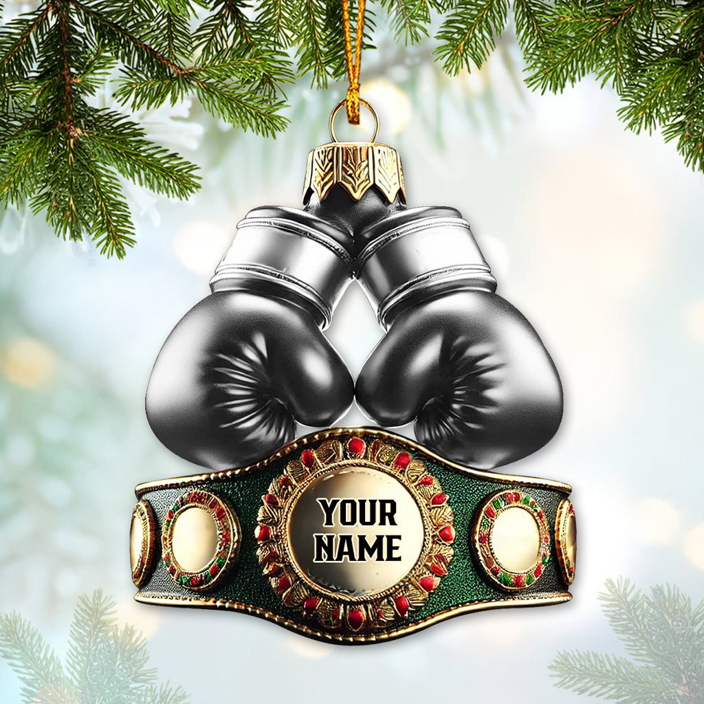 Custom Name Boxing Champion Ornament, Boxing Lover Christmas Gift