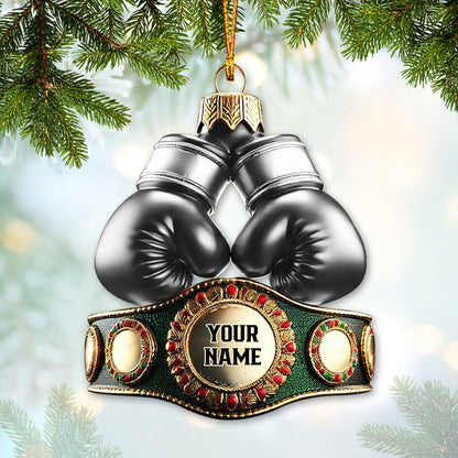 Custom Name Boxing Champion Ornament, Boxing Lover Christmas Gift